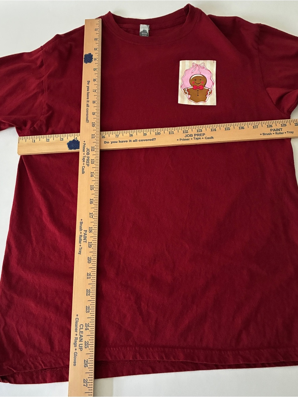 Simply Southern Dark Red Long Sleeve Graphic Shirt Size M Gingerbread Christmas - Picture 5 of 10